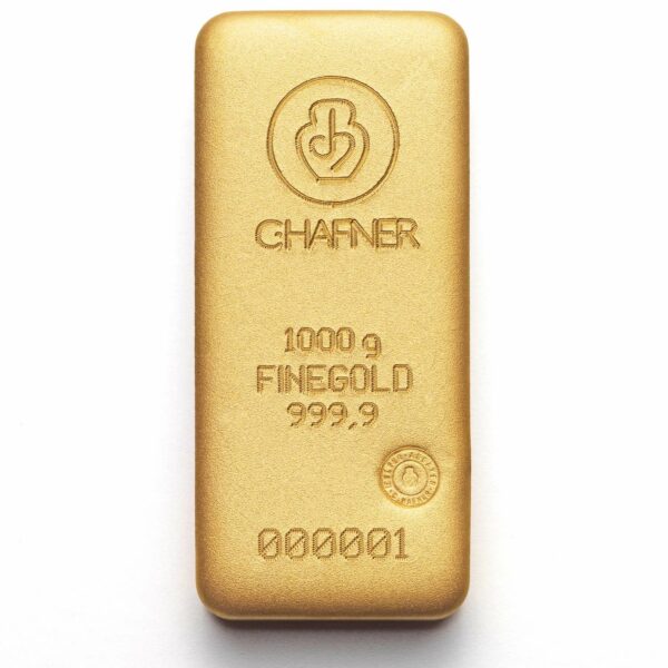 1000g gold bar - C.Hafner cast