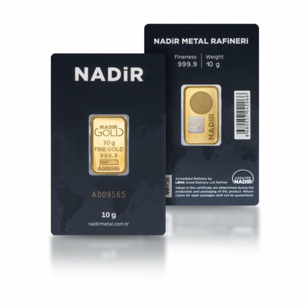 10g gold bar - Nadir front - back