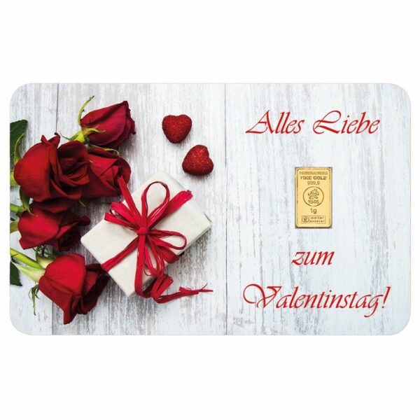 1g gold bar gift card All the best for Valentine's Day