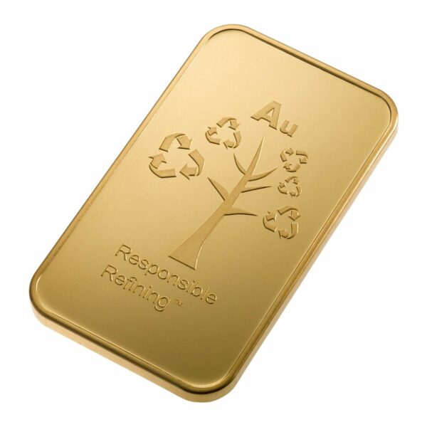 1oz Metalor gold bar - reverse