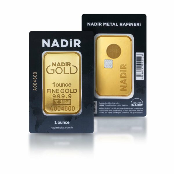 1oz gold bar - Nadir front - back