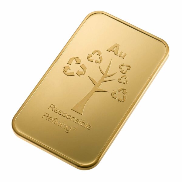 20g Metalor gold bar - reverse side