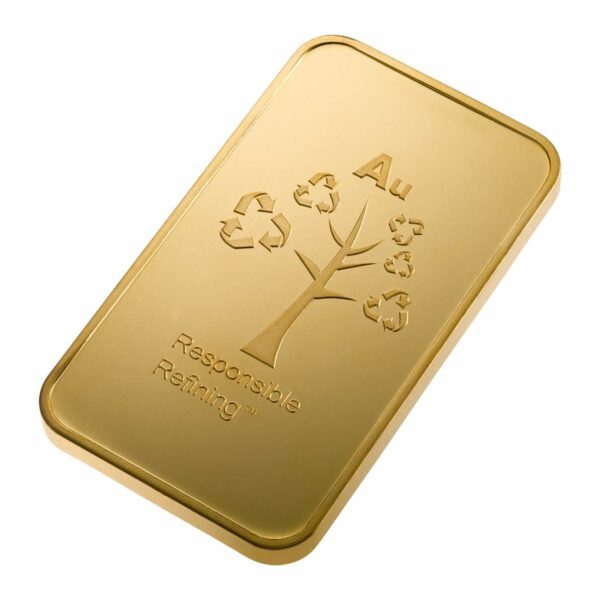 50g Metalor gold bar - reverse side